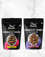 Protein Crunchy Minis Combo (Protein Crunchy Minis 250gm, Chocolate Minis 225gm)
