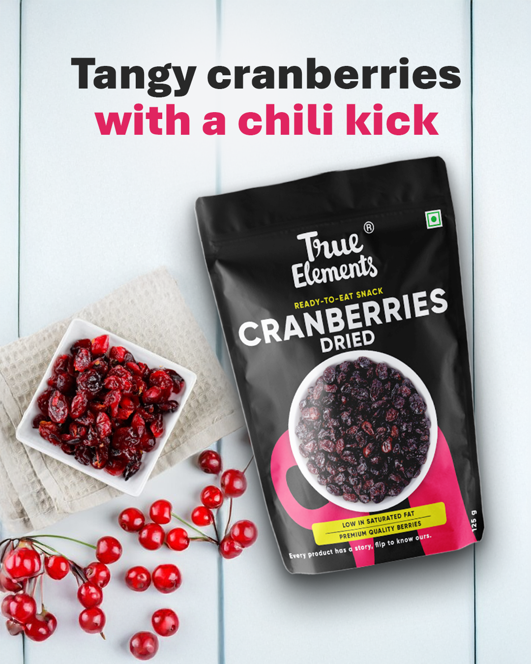 Dried Cranberries 125g - Antioxidant Rich