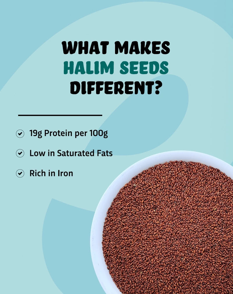 True elements hamil seeds consists of 19g protein, low saturated fats, rich in iron.