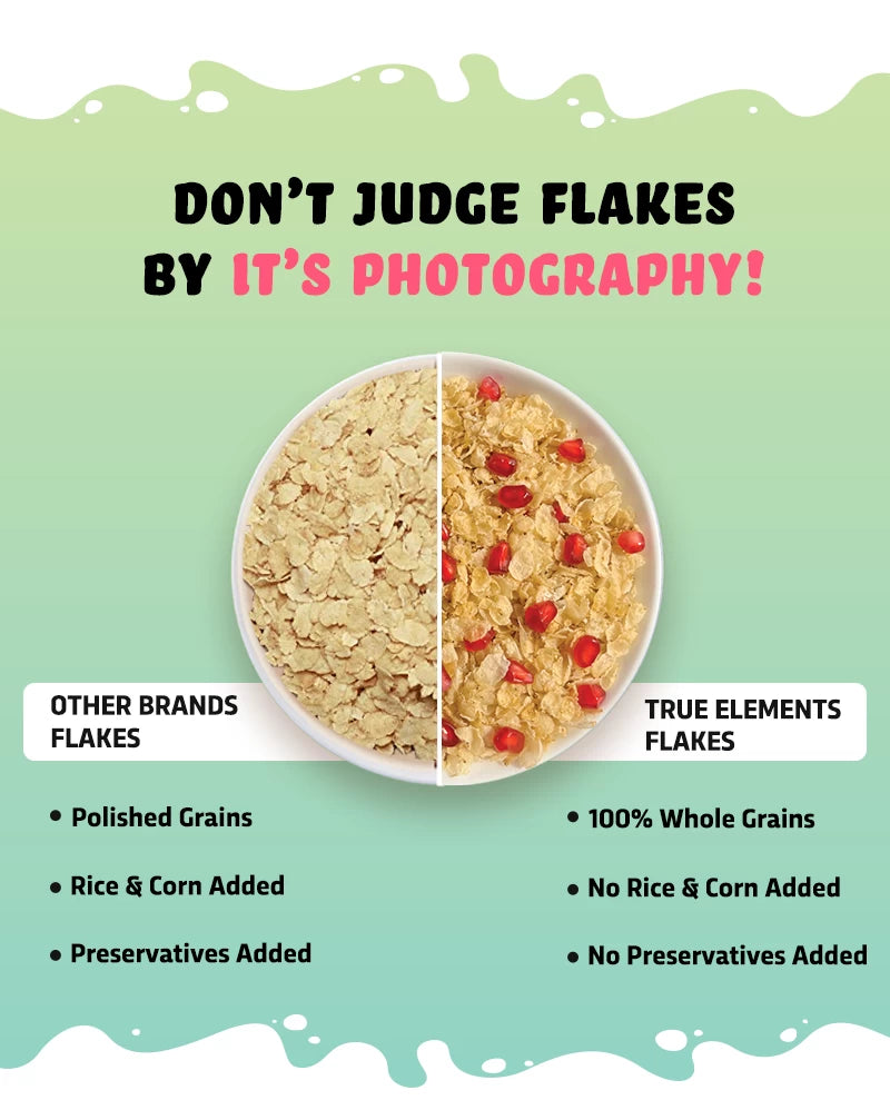 True Elements Jowar Flakes is 100% whole grains with no rice and corn added. 