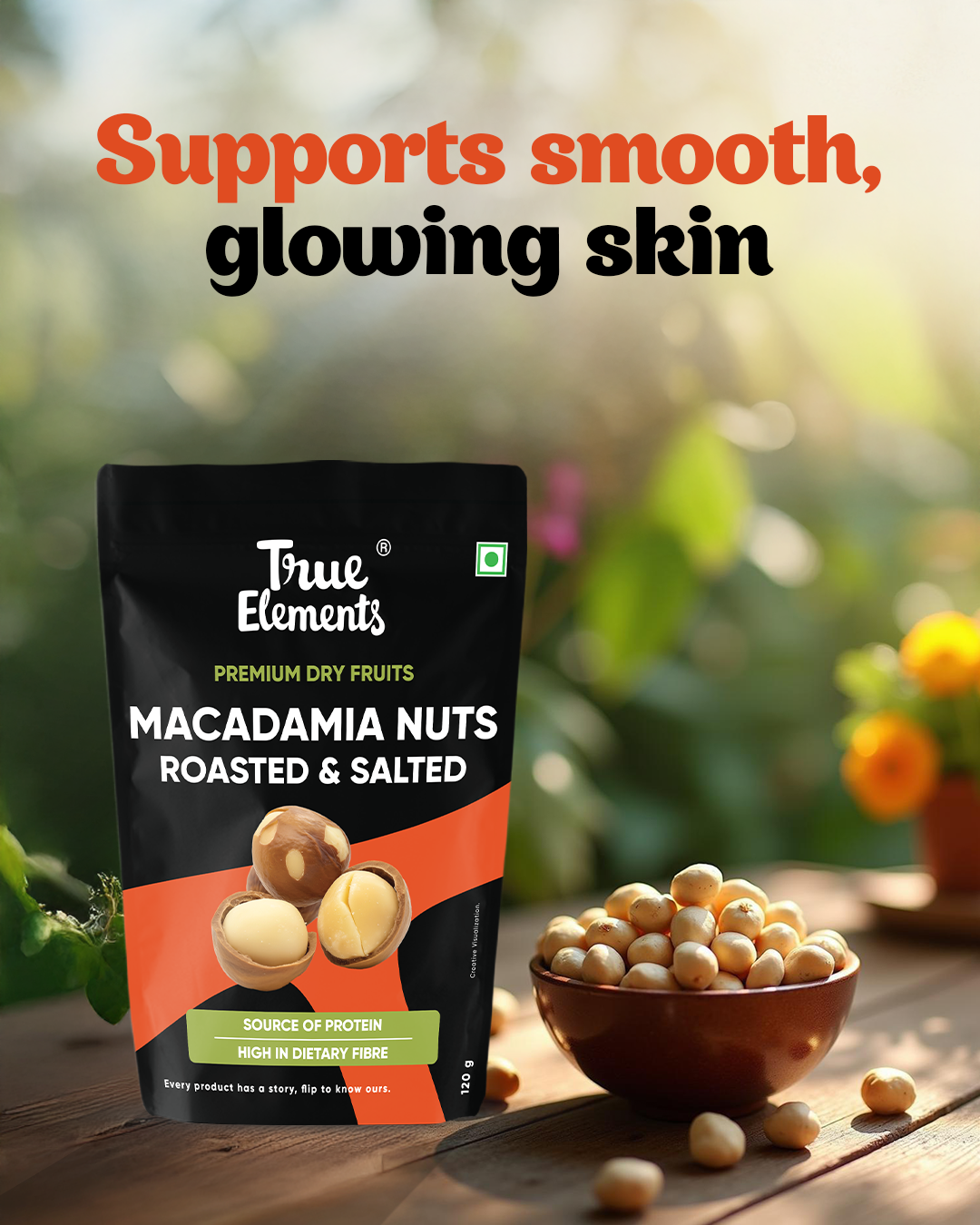 Macadamia Nuts Roasted And Salted 120gm