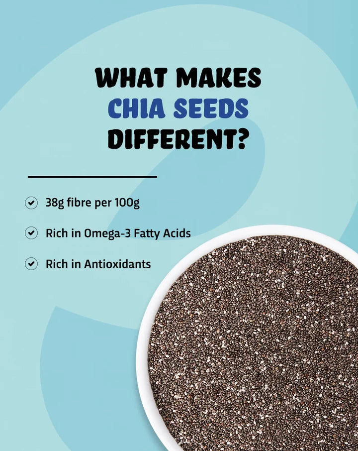 FREE 500g Refill Pack with Raw Chia seeds 750g