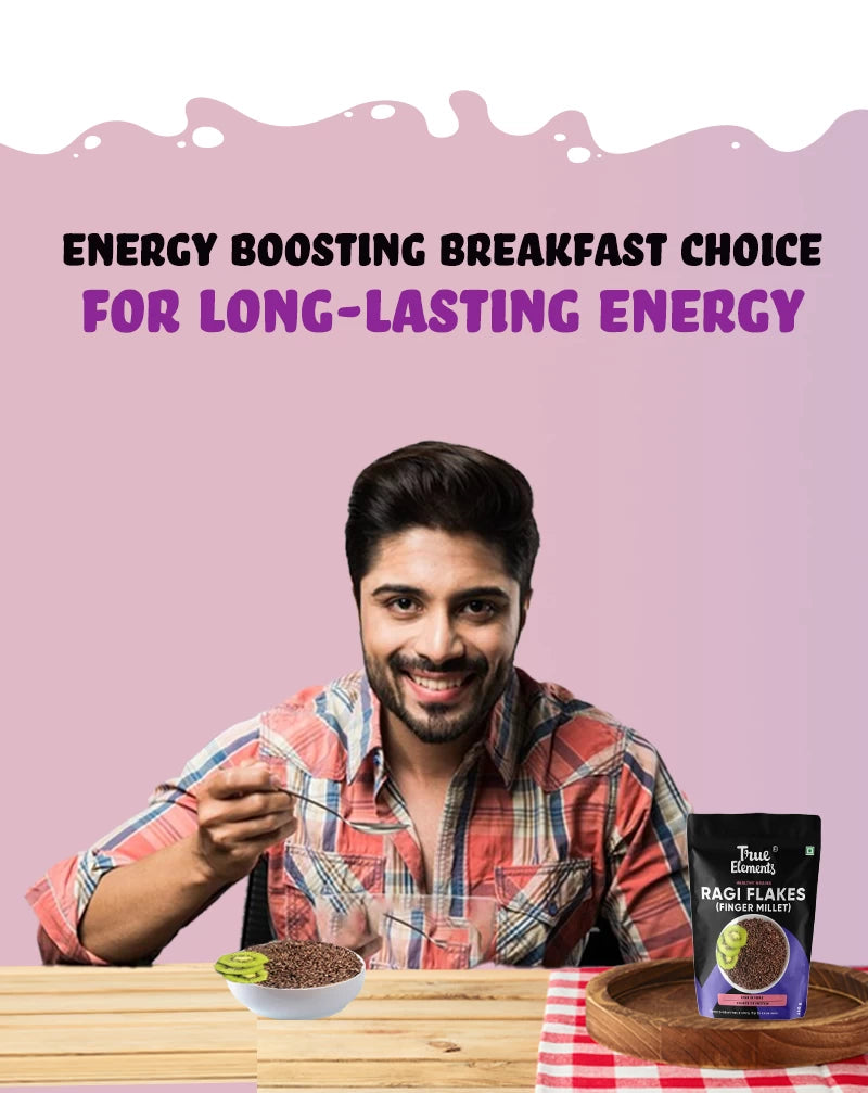 True Elements Ragi Flakes is energy boosting breakfast choice 