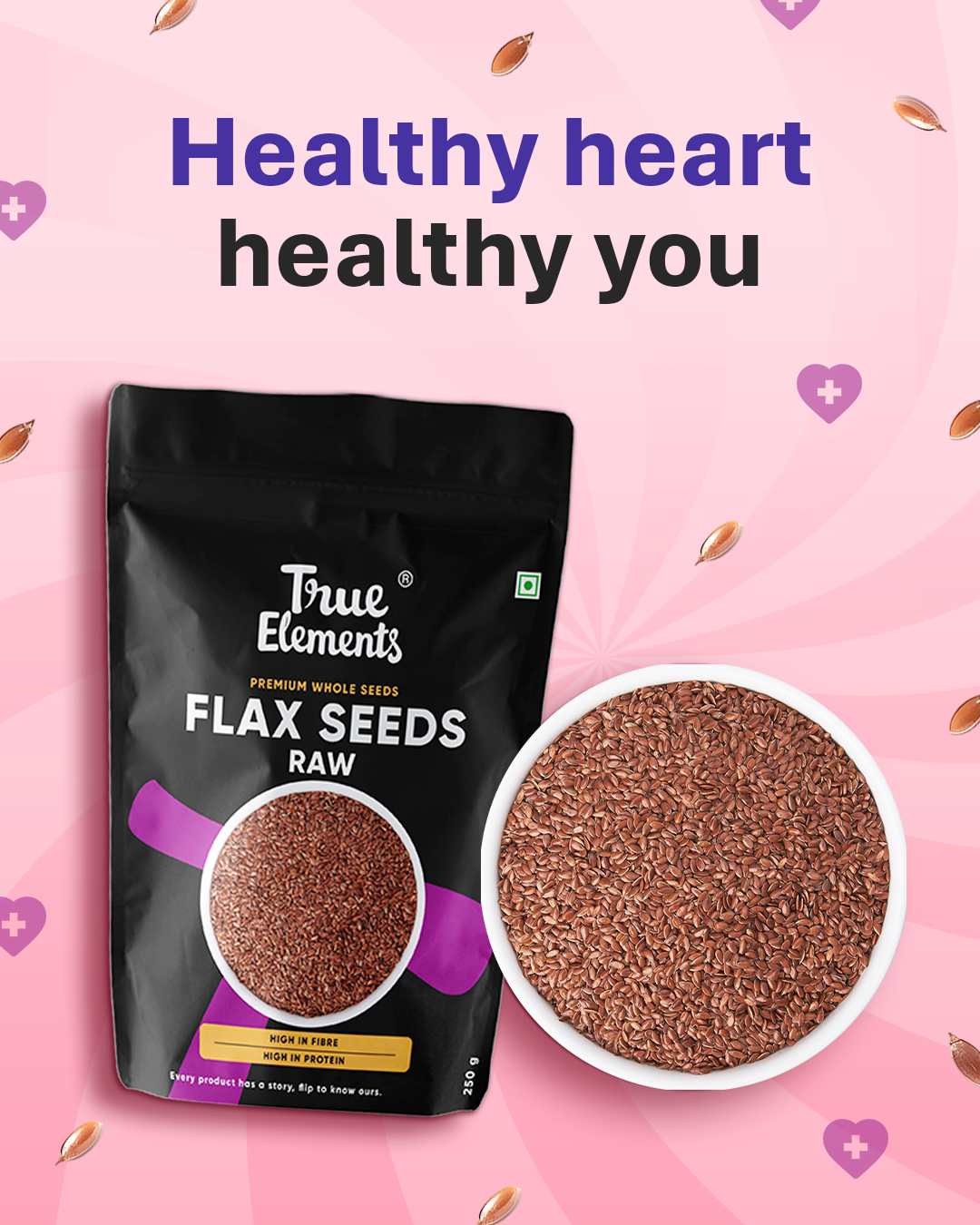 Raw Flax Seeds - 500gm