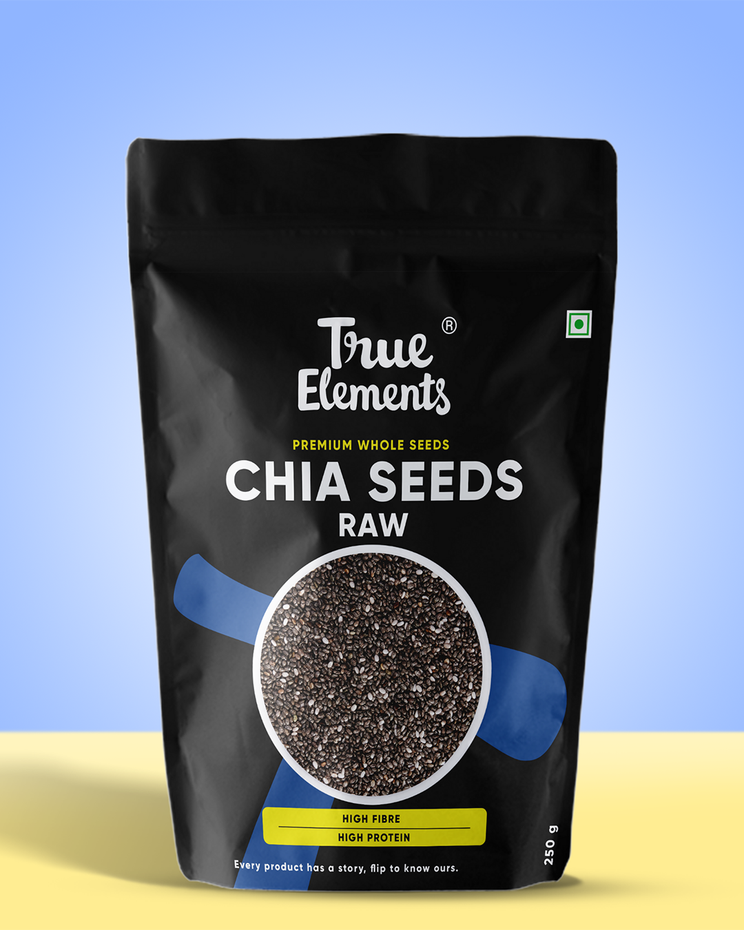 True elements raw chia seeds 250g pouch (Premium Whole Seeds)