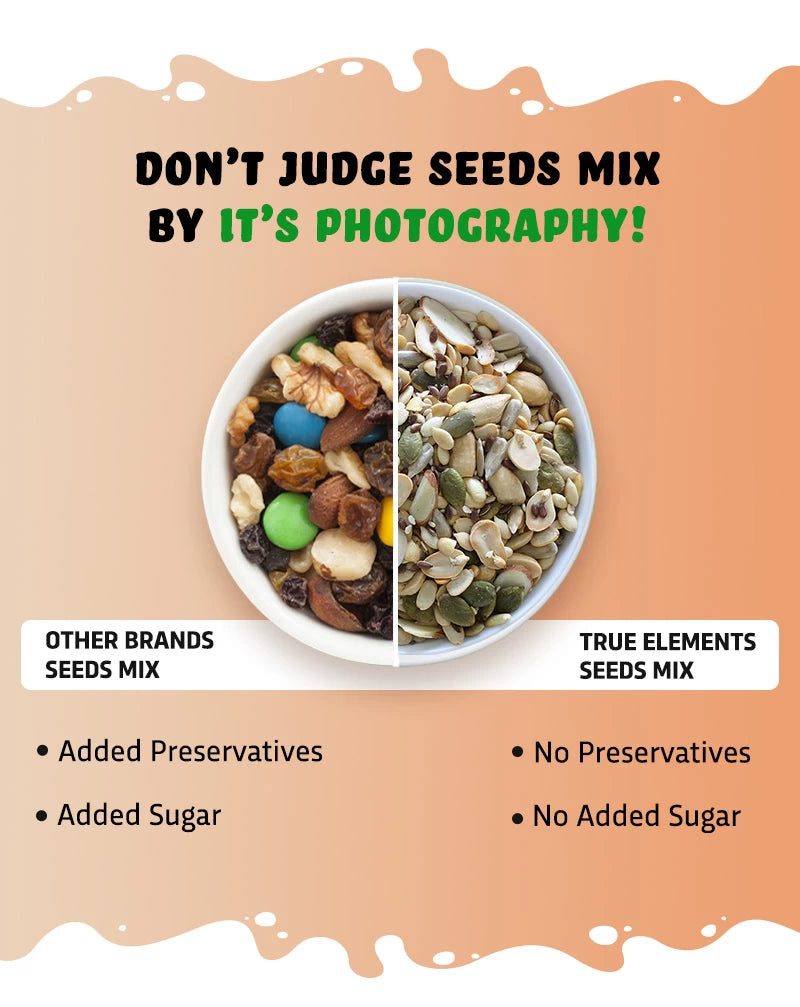 True elements seeds mix comes with no preservatives and no added sugar