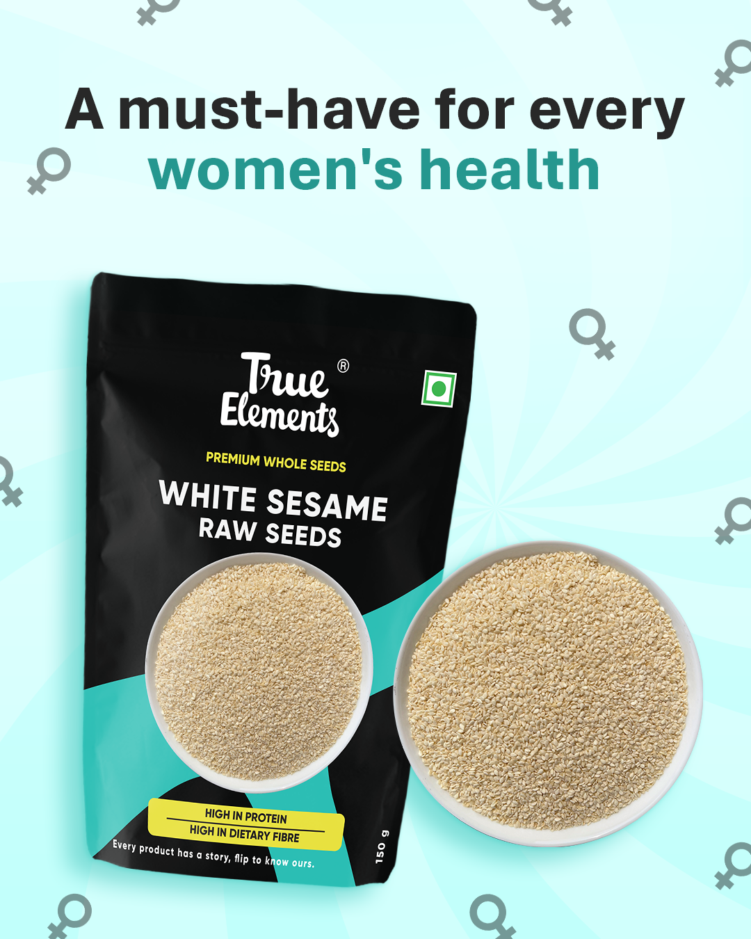 Raw White Sesame Seeds 150gm