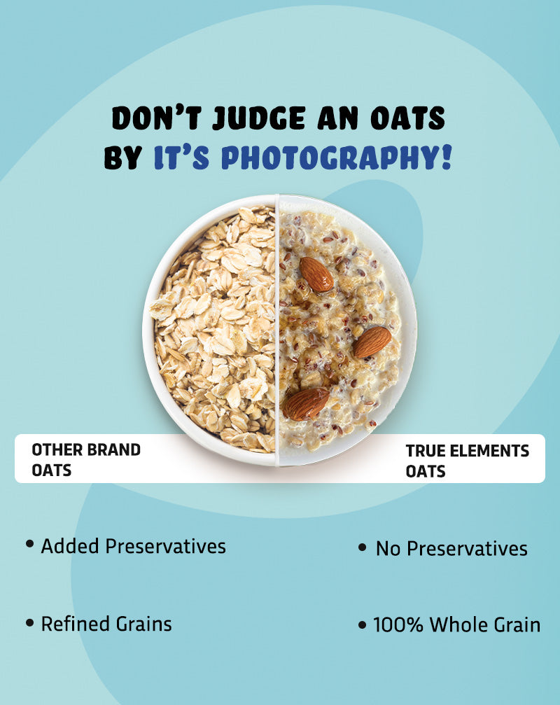 True elements oats are 100% whole grain and come with no preservatives