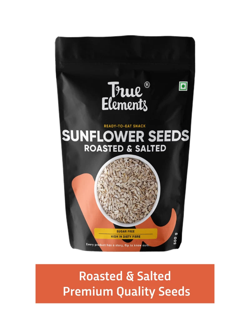 True Elements Roasted Sunflower Seeds Roasted and Salted Premium Quality Seeds